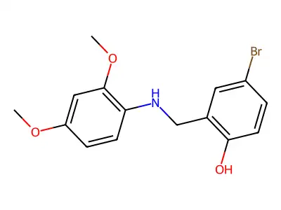 4-Bromo-2-{[(2,4-dimethoxyphenyl)amino]methyl}phenol structure