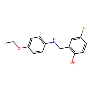 4-Bromo-2-{[(4-ethoxyphenyl)amino]methyl}phenol structure