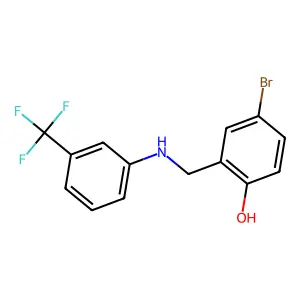 4-Bromo-2-({[3-(trifluoromethyl)phenyl]amino}methyl)phenol structure