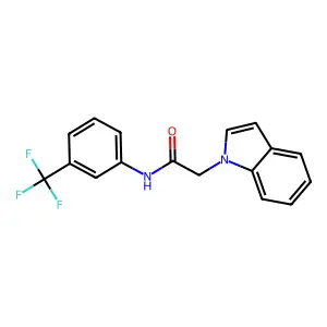 2-(1H-indol-1-yl)-N-[3-(trifluoromethyl)phenyl]acetamide structure