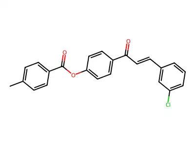 4-[3-(3-Chlorophenyl)acryloyl]phenyl 4-methylbenzenecarboxylate structure