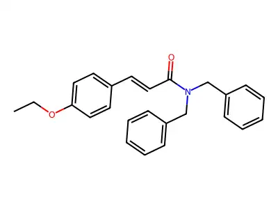 N,N-dibenzyl-3-(4-ethoxyphenyl)prop-2-enamide structure