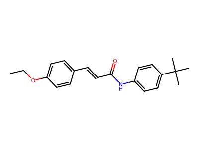 N-(4-tert-butylphenyl)-3-(4-ethoxyphenyl)prop-2-enamide structure