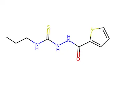 N-propyl-2-(2-thienylcarbonyl)-1-hydrazinecarbothioamide structure