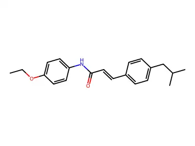 N-(4-Ethoxyphenyl)-3-(4-(2-methylpropyl)phenyl)prop-2-enamide structure