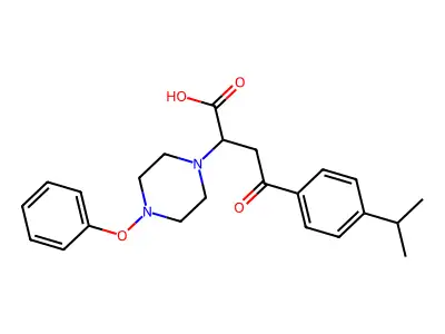 4-oxo-2-(4-phenoxypiperazin-1-yl)-4-(4-propan-2-ylphenyl)butanoic Acid structure