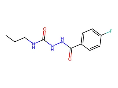 2-(4-fluorobenzoyl)-N-propyl-1-hydrazinecarboxamide structure