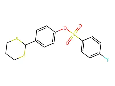 4-(1,3-Dithian-2-yl)phenyl 4-fluorobenzenesulfonate structure