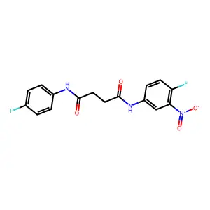 N'-(4-fluoro-3-nitrophenyl)-N-(4-fluorophenyl)butanediamide structure