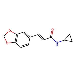 3-(Benzo[d][1,3]dioxol-5-yl)-N-cyclopropylacrylamide structure