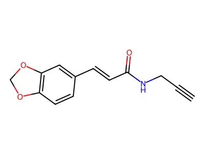 3-(1,3-benzodioxol-5-yl)-N-(2-propynyl)acrylamide structure