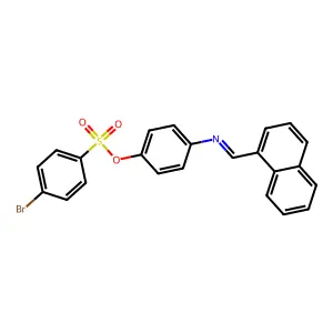 4-[(1-Naphthylmethylene)amino]phenyl 4-bromobenzenesulfonate structure