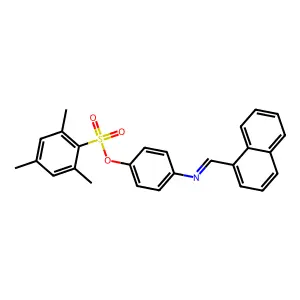 4-[(1-Naphthylmethylene)amino]phenyl 2,4,6-trimethylbenzenesulfonate structure