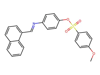 4-[(1-Naphthylmethylene)amino]phenyl 4-methoxybenzenesulfonate structure