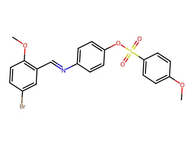 4-(((5-Bromo-2-methoxyphenyl)methylene)amino)phenyl 4-methoxybenzenesulfonate structure