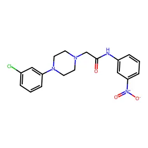 2-[4-(3-chlorophenyl)piperazin-1-yl]-N-(3-nitrophenyl)acetamide structure