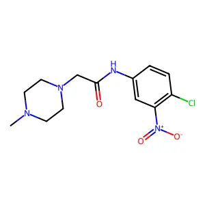 N-(4-chloro-3-nitrophenyl)-2-(4-methylpiperazin-1-yl)acetamide structure