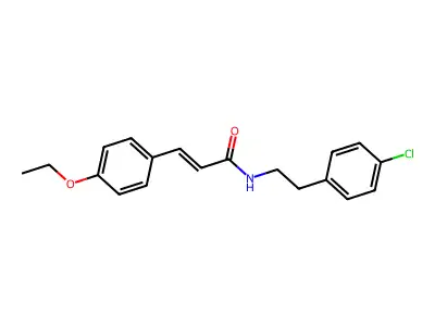 N-[2-(4-chlorophenyl)ethyl]-3-(4-ethoxyphenyl)prop-2-enamide structure