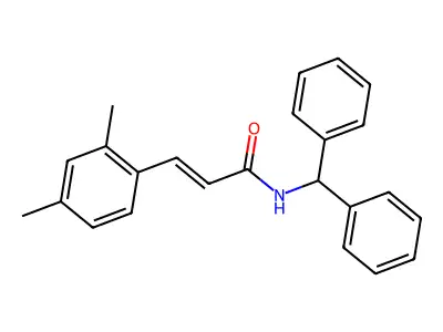 N-benzhydryl-3-(2,4-dimethylphenyl)prop-2-enamide structure
