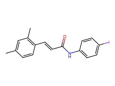 3-(2,4-dimethylphenyl)-N-(4-iodophenyl)prop-2-enamide structure