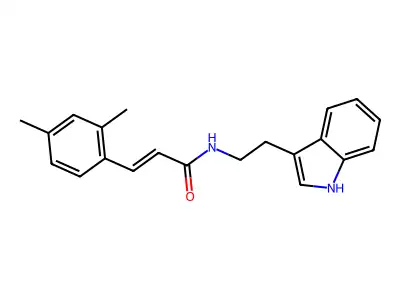 3-(2,4-dimethylphenyl)-N-[2-(1H-indol-3-yl)ethyl]prop-2-enamide structure