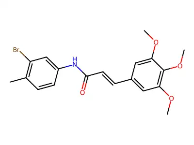N-(3-bromo-4-methylphenyl)-3-(3,4,5-trimethoxyphenyl)prop-2-enamide structure