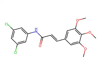 N-(3,5-dichlorophenyl)-3-(3,4,5-trimethoxyphenyl)prop-2-enamide structure