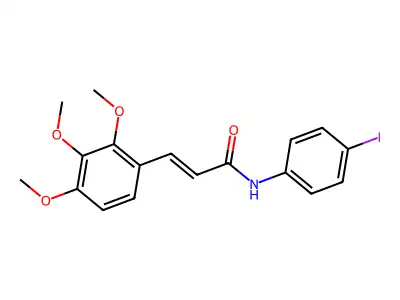 N-(4-iodophenyl)-3-(2,3,4-trimethoxyphenyl)prop-2-enamide structure