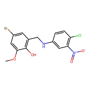 4-Bromo-2-{[(4-chloro-3-nitrophenyl)amino]methyl}-6-methoxyphenol structure