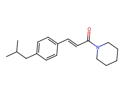 3-[4-(2-Methylpropyl)phenyl]-1-piperidin-1-ylprop-2-en-1-one structure