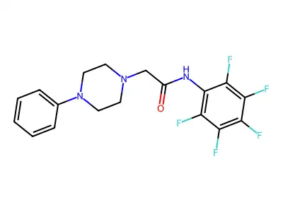 N-(2,3,4,5,6-pentafluorophenyl)-2-(4-phenylpiperazin-1-yl)acetamide structure