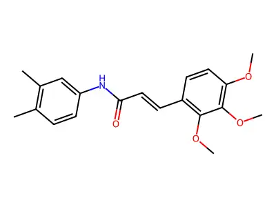 N-(3,4-dimethylphenyl)-3-(2,3,4-trimethoxyphenyl)prop-2-enamide structure