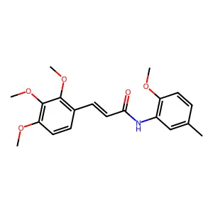 N-(2-methoxy-5-methylphenyl)-3-(2,3,4-trimethoxyphenyl)prop-2-enamide structure