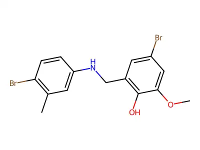 4-Bromo-2-{[(4-bromo-3-methylphenyl)amino]methyl}-6-methoxyphenol structure