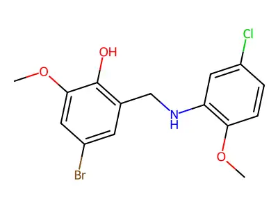 4-Bromo-2-[(5-chloro-2-methoxyanilino)methyl]-6-methoxybenzenol structure