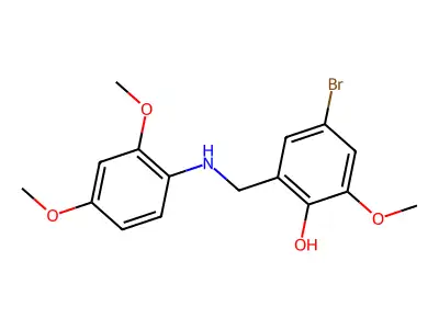 4-Bromo-2-{[(2,4-dimethoxyphenyl)amino]methyl}-6-methoxyphenol structure