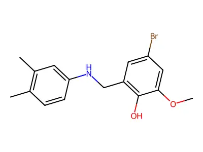 4-Bromo-2-[(3,4-dimethylanilino)methyl]-6-methoxybenzenol structure