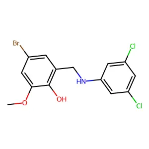 4-Bromo-2-{[(3,5-dichlorophenyl)amino]methyl}-6-methoxyphenol structure