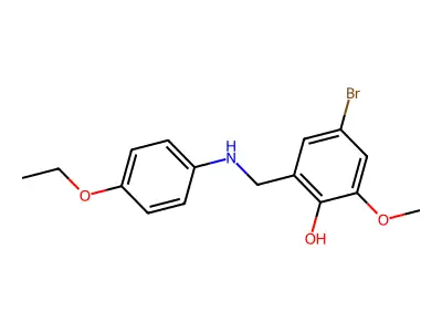4-Bromo-2-{[(4-ethoxyphenyl)amino]methyl}-6-methoxyphenol structure