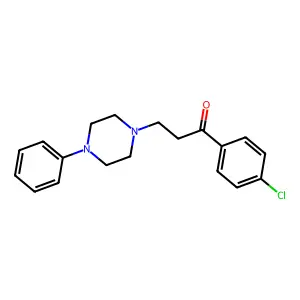 1-(4-Chlorophenyl)-3-(4-phenylpiperazin-1-yl)propan-1-one structure