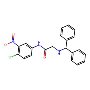 2-(benzhydrylamino)-N-(4-chloro-3-nitrophenyl)acetamide structure