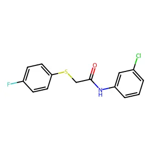 N-(3-chlorophenyl)-2-[(4-fluorophenyl)sulfanyl]acetamide structure