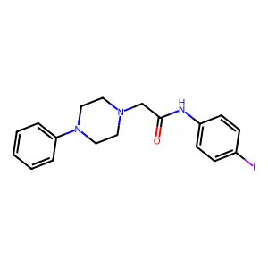 N-(4-iodophenyl)-2-(4-phenylpiperazin-1-yl)acetamide structure