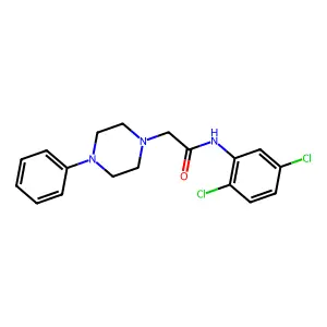 N-(2,5-dichlorophenyl)-2-(4-phenylpiperazin-1-yl)acetamide structure