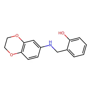 2-[(2,3-Dihydro-1,4-benzodioxin-6-ylamino)methyl]benzenol structure