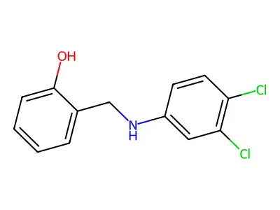 2-[(3,4-Dichloroanilino)methyl]benzenol structure