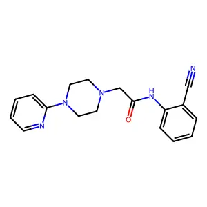 N-(2-Cyanophenyl)-4-(2-pyridinyl)-1-piperazineacetamide structure
