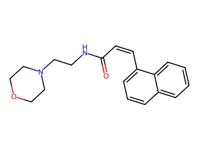 N-(2-morpholin-4-ylethyl)-3-naphthalen-1-ylprop-2-enamide structure