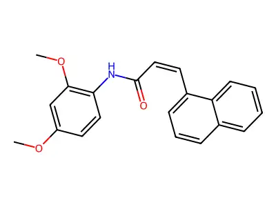 N-(2,4-dimethoxyphenyl)-3-naphthalen-1-ylprop-2-enamide structure