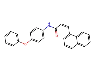 3-naphthalen-1-yl-N-(4-phenoxyphenyl)prop-2-enamide structure